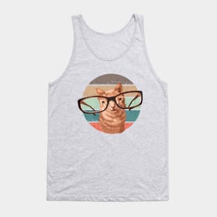 Cat with glasses Tank Top